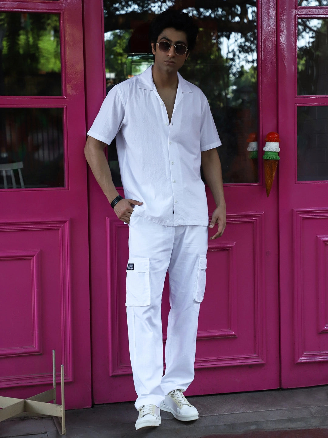 Label 11 White Linen Co Ord Set