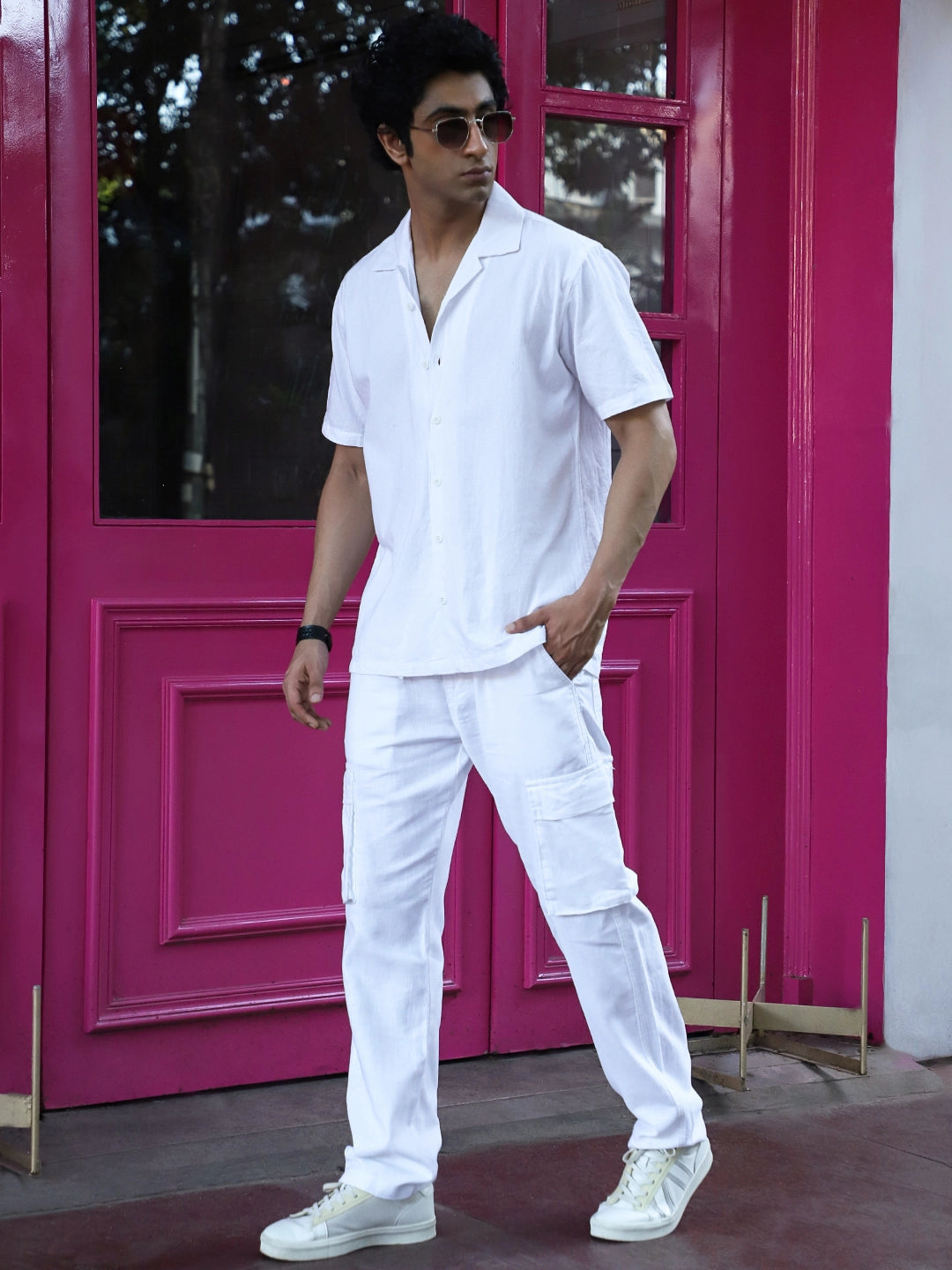 Label 11 White Linen Co Ord Set