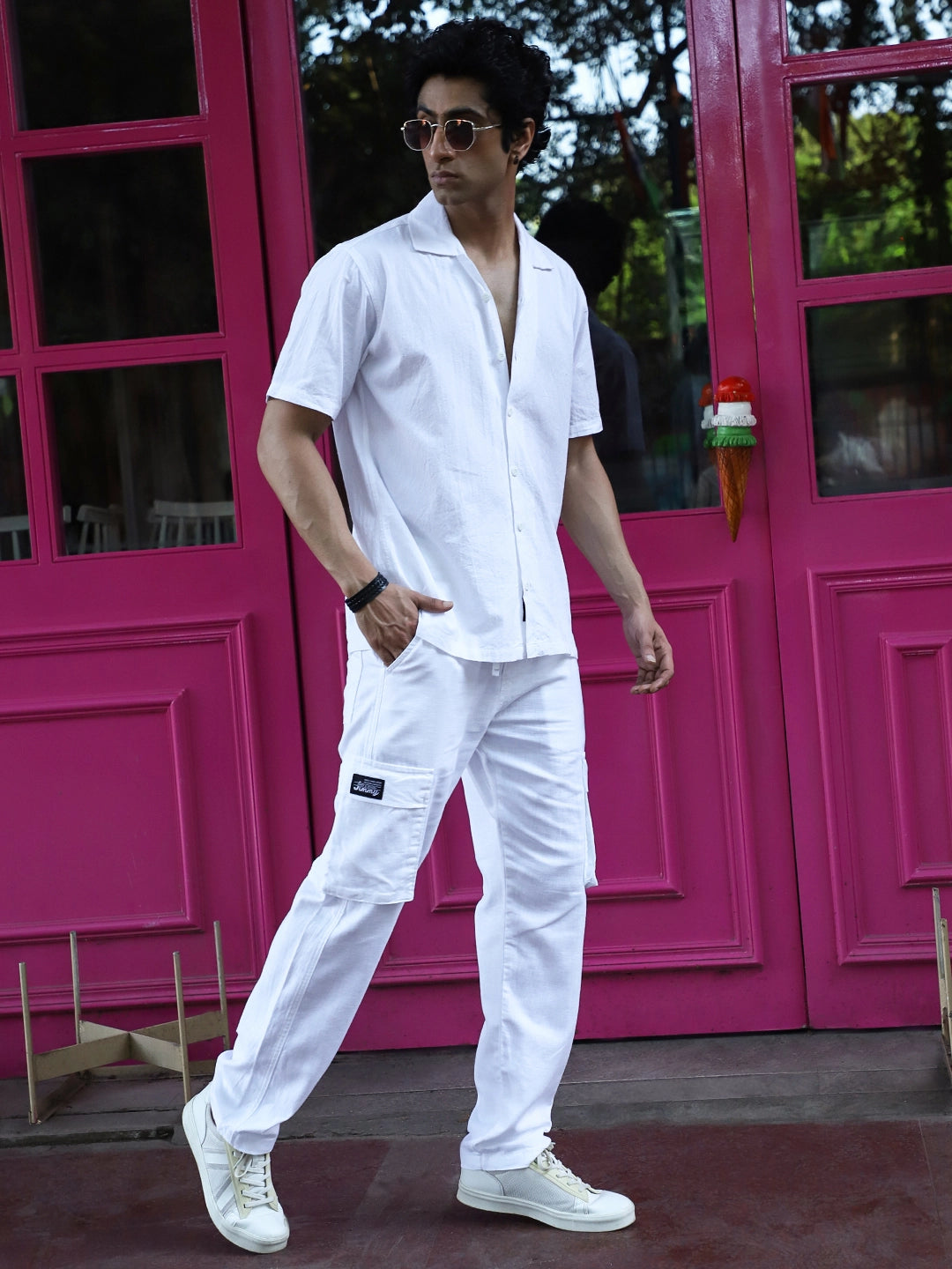 Label 11 White Linen Co Ord Set