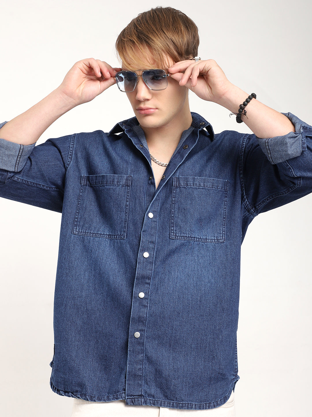 Storm Dark Navy Full Sleeve Denim Shirt