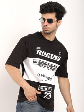 Adrenaline Rush Black Oversized T-Shirt
