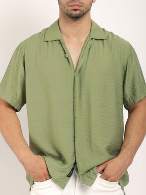 Midnight Command Grass Green Plain Shirt