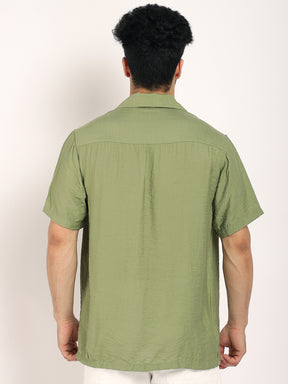 Midnight Command Grass Green Plain Shirt