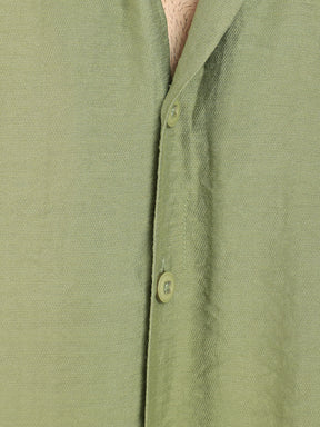 Midnight Command Grass Green Plain Shirt