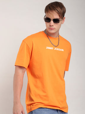 Human Being Oversized Orange T-Shirt