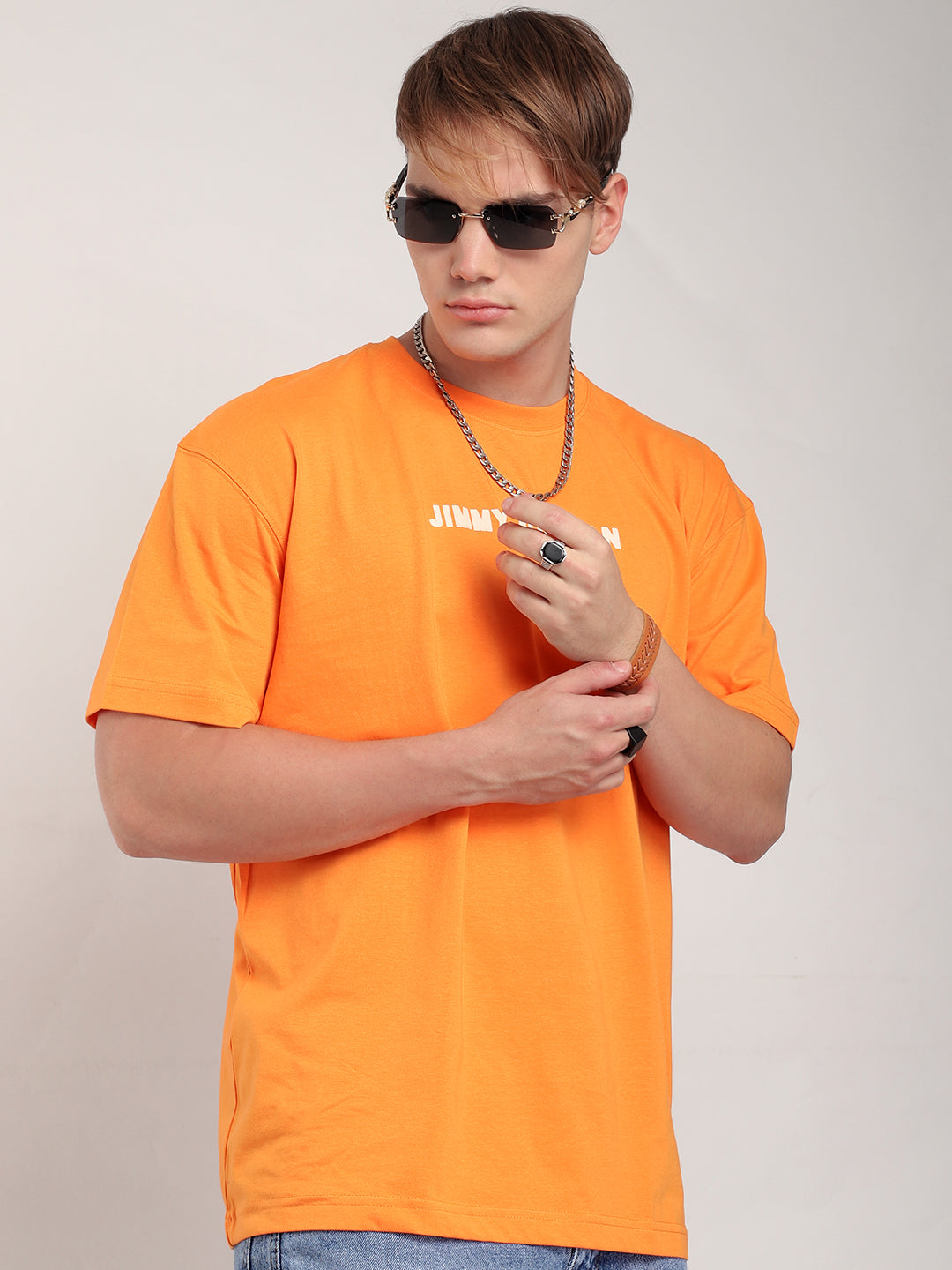 Human Being Oversized Orange T-Shirt