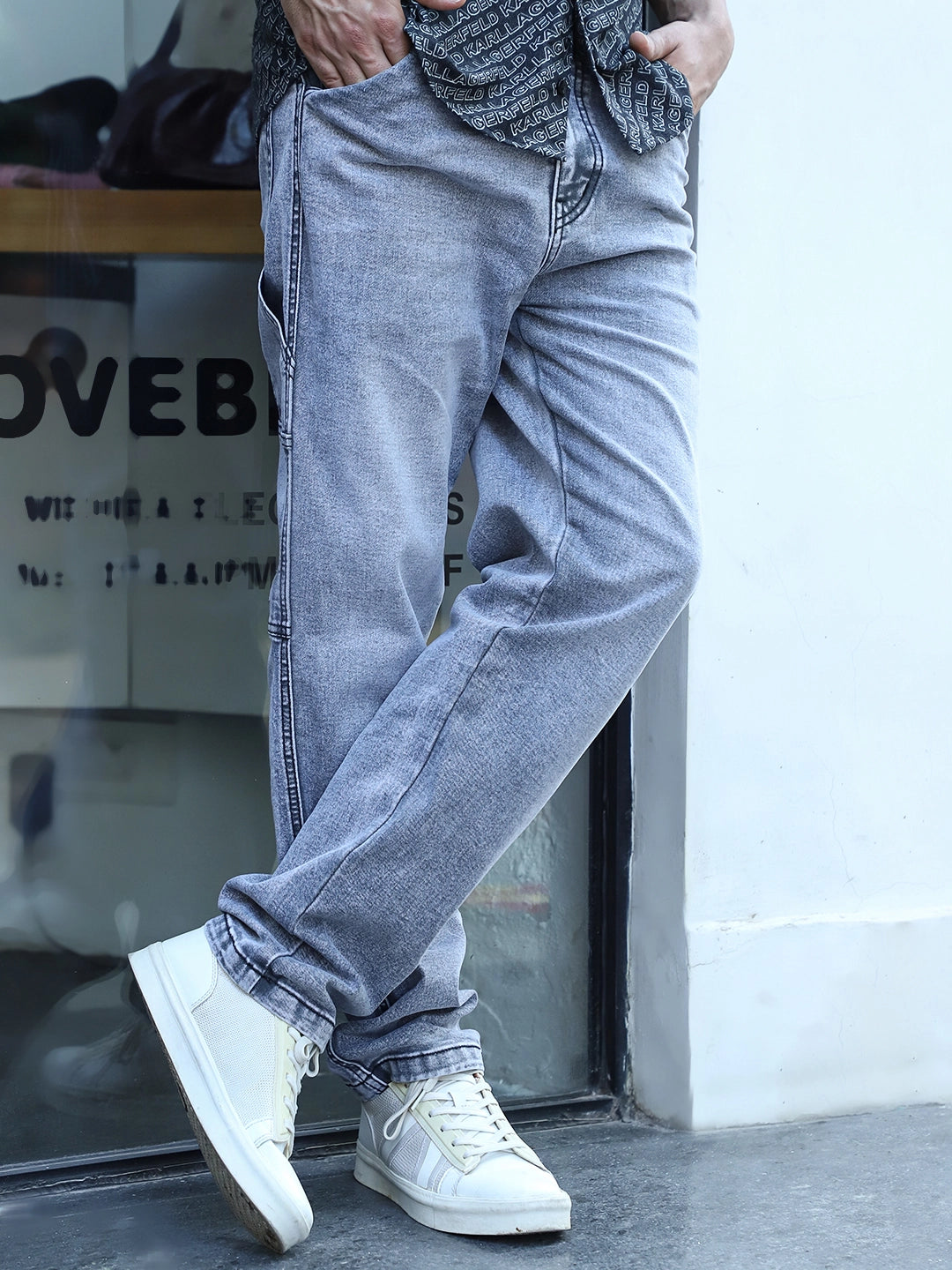 Borough Lane Light Grey Denim Jeans