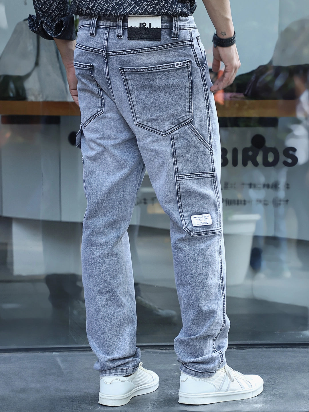 Borough Lane Light Grey Denim Jeans