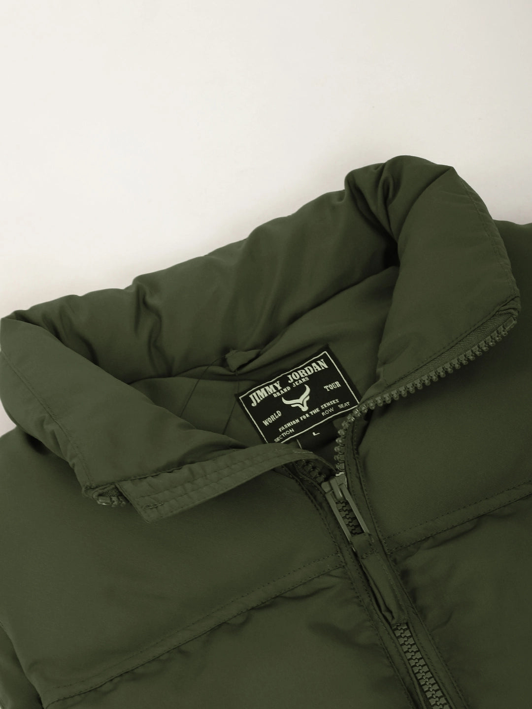 Quilted Gilet Cut Sleeves Green Puffer Jacket