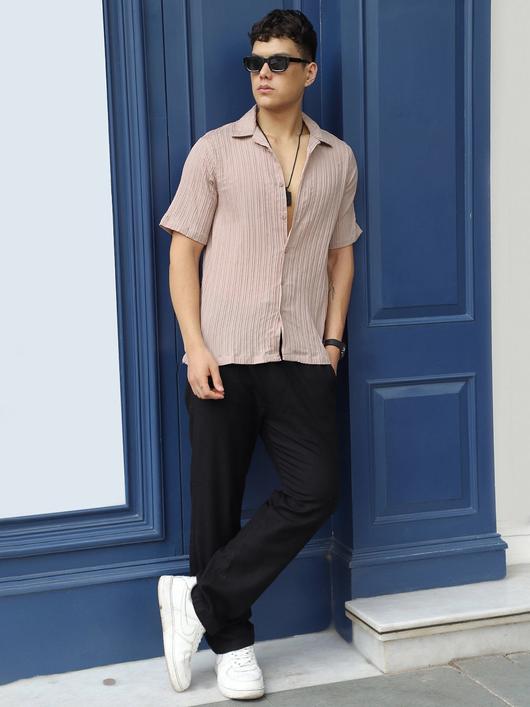 Lush Dusty Peach Half Sleeve Shirt