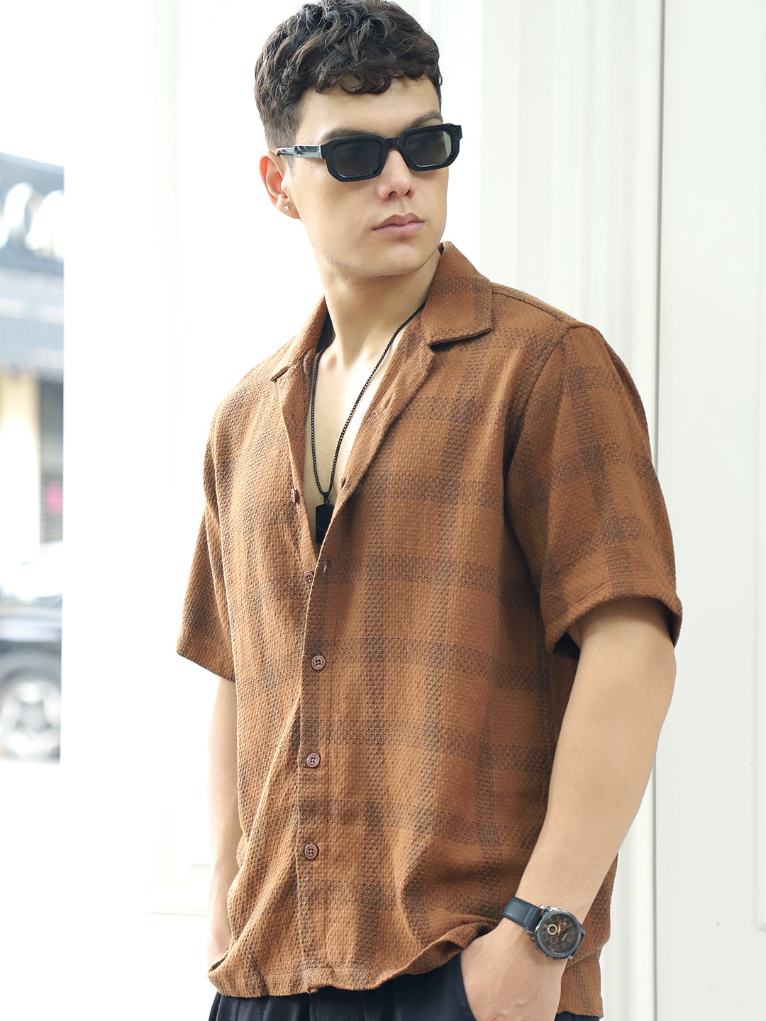 Sunbound Brown Check Shirt