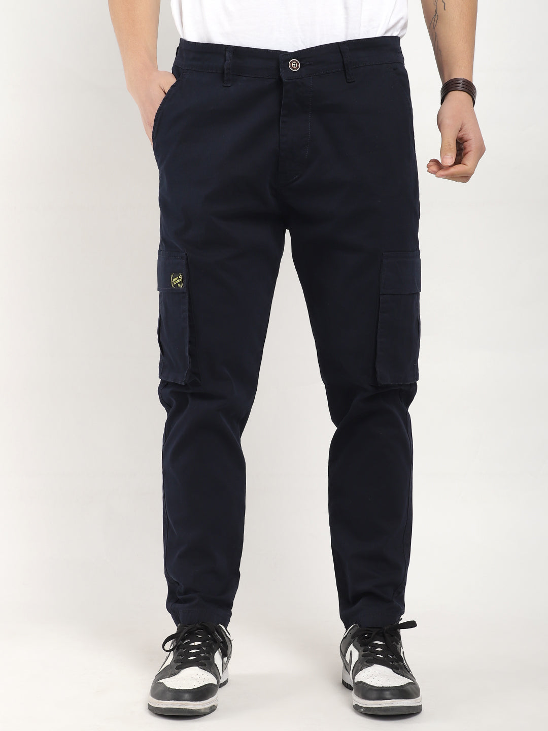 Royal Shades Navy Blue Cotton Cargo