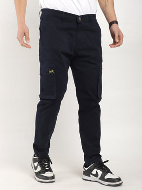 Royal Shades Navy Blue Cotton Cargo