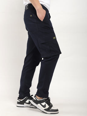 Royal Shades Navy Blue Cotton Cargo