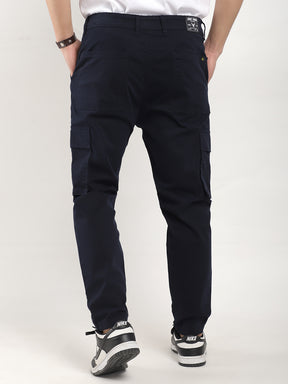 Royal Shades Navy Blue Cotton Cargo