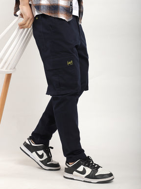 Royal Shades Navy Blue Cotton Cargo