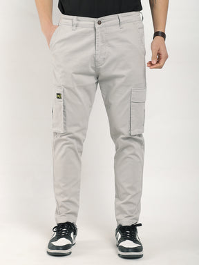 Royal Shades Light Grey Cotton Cargo