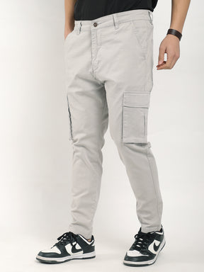 Royal Shades Light Grey Cotton Cargo