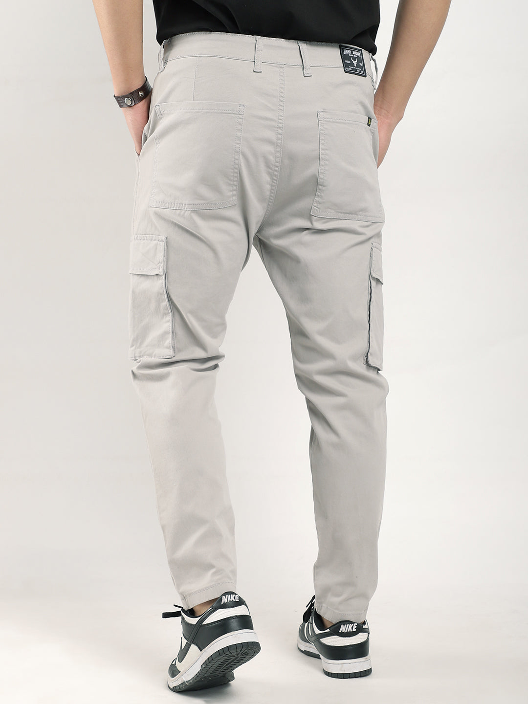 Royal Shades Light Grey Cotton Cargo