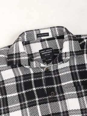 Haring Born Check Black & White Full Sleeve Shirt