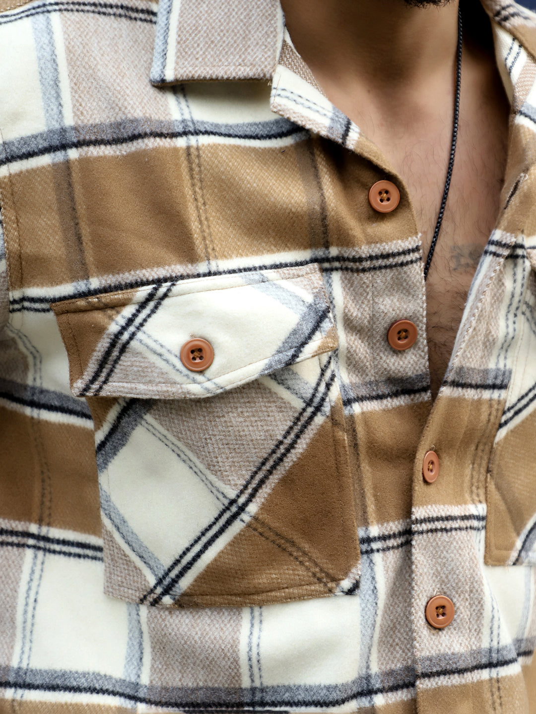 Northfield Classic Brown Check Shacket