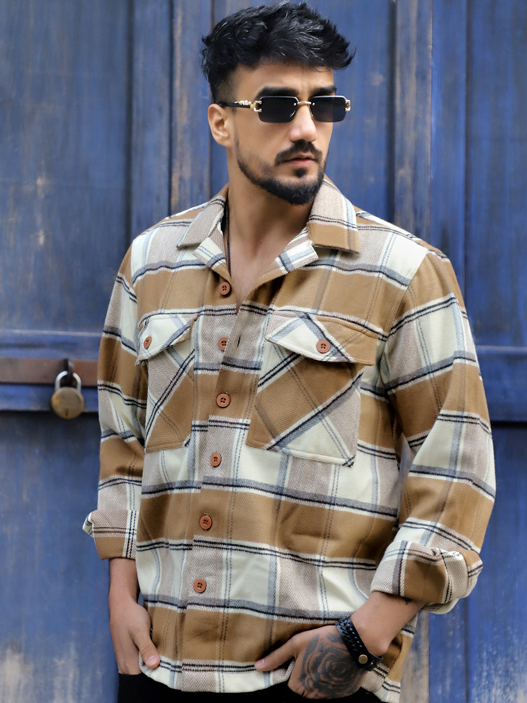 Northfield Classic Brown Check Shacket