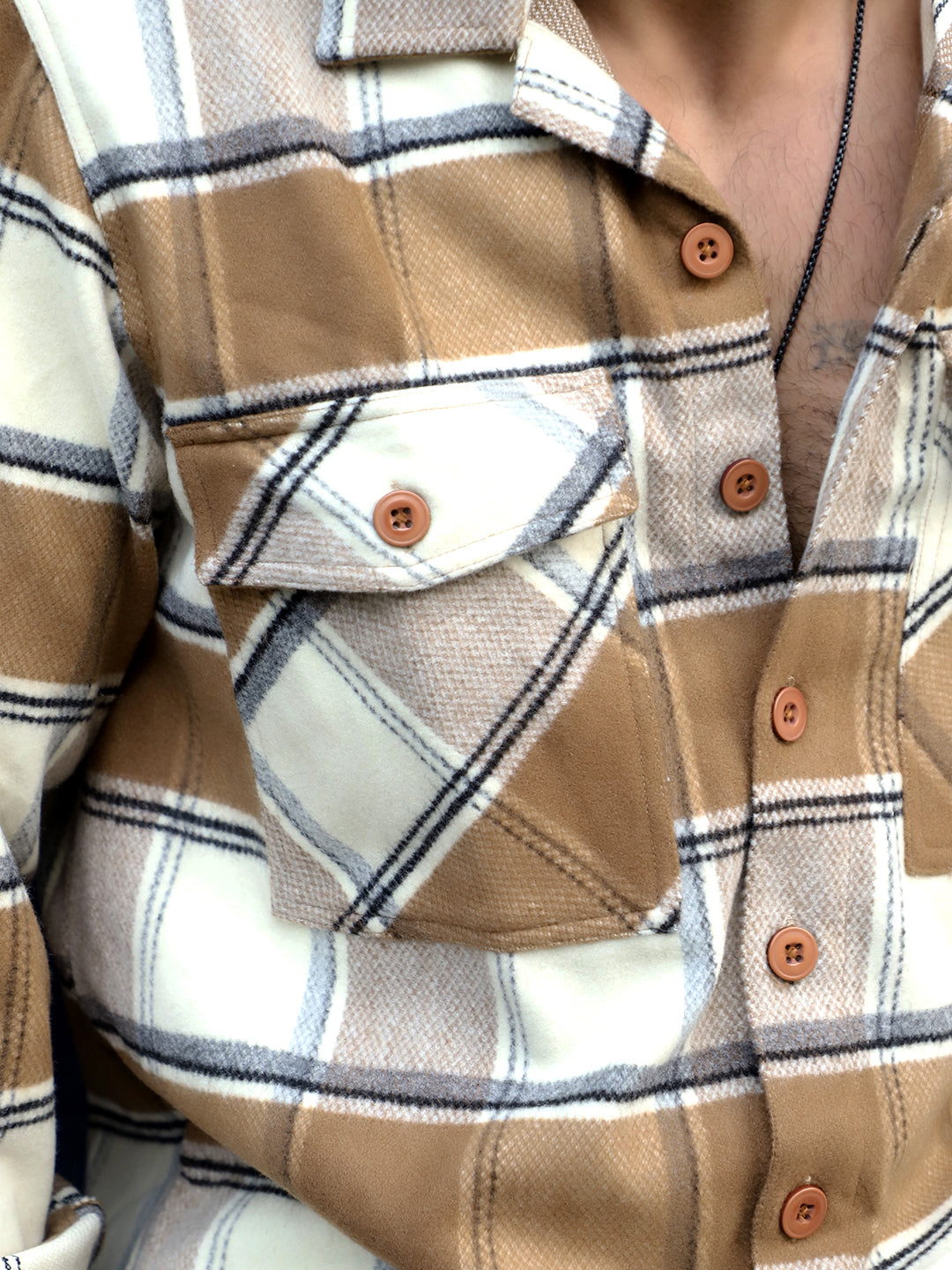 Northfield Classic Brown Check Shacket