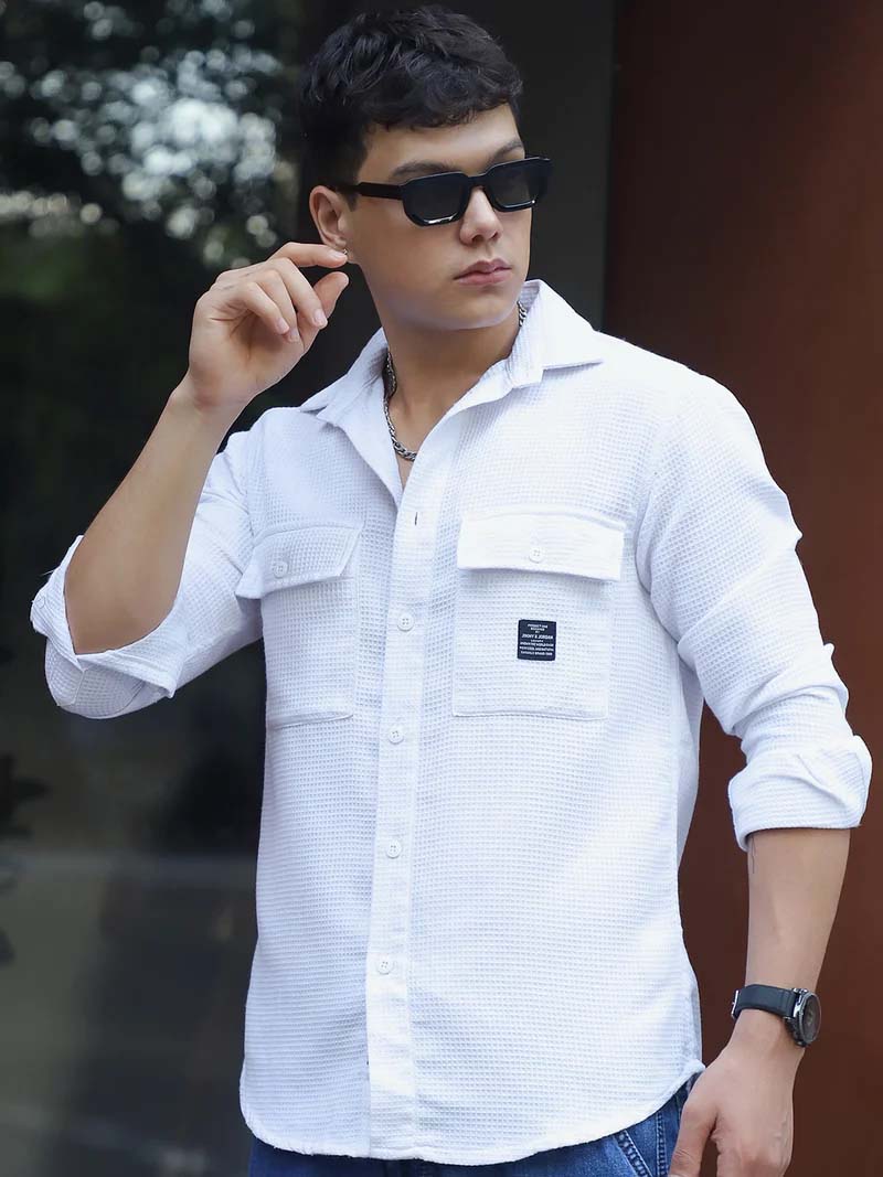 British Vintage White Full Sleeve Shirt