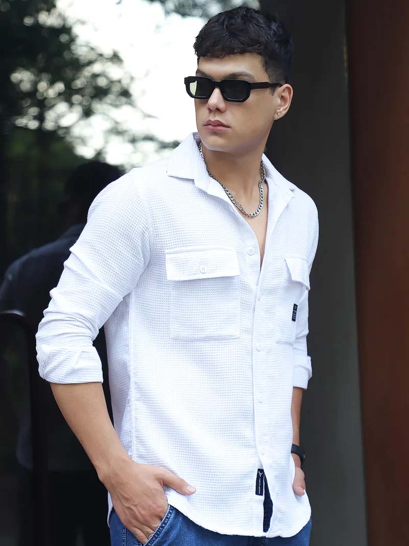 British Vintage White Full Sleeve Shirt