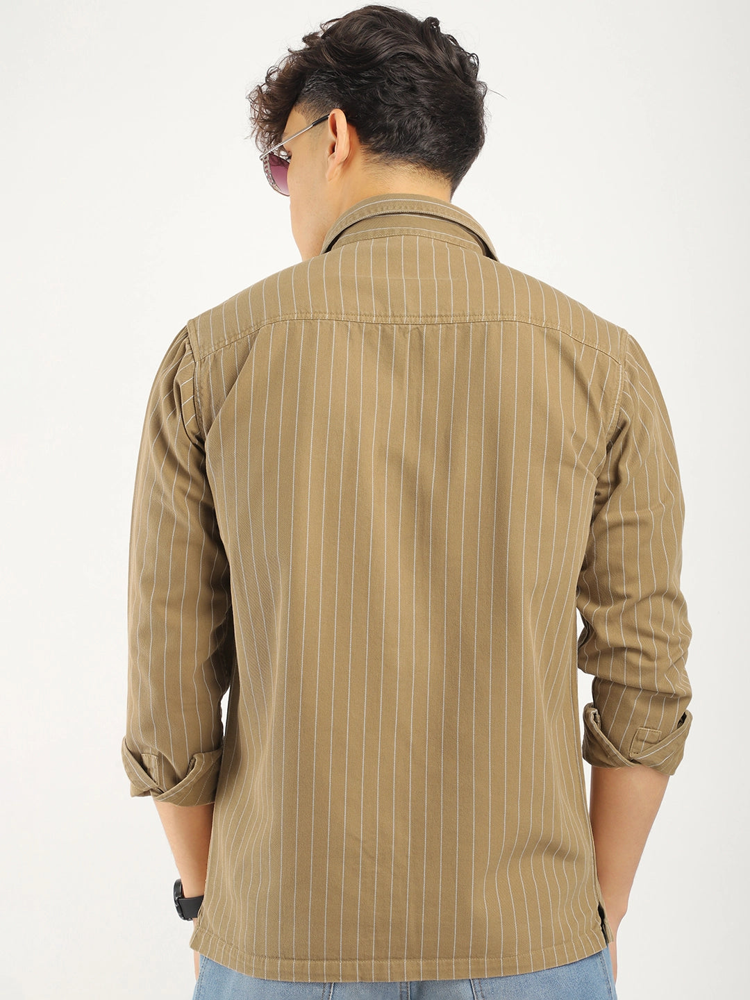 Denim Khaki Full Sleeve Shirt