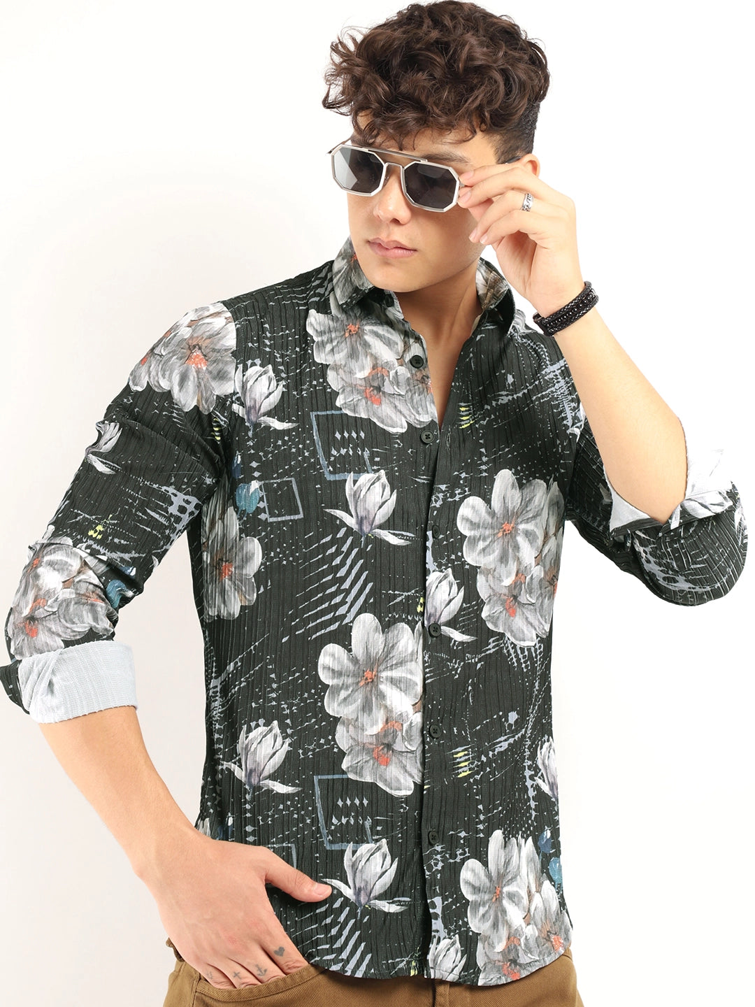 Calendula Flower Dark Grey Shirt