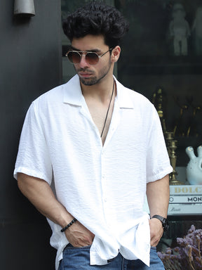 Midnight Command White  Plain Shirt