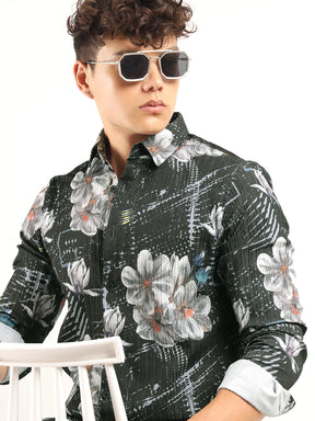 Calendula Flower Dark Grey Shirt