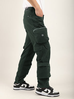 Boombox Pine Green Baggy Fit Cotton Cargo