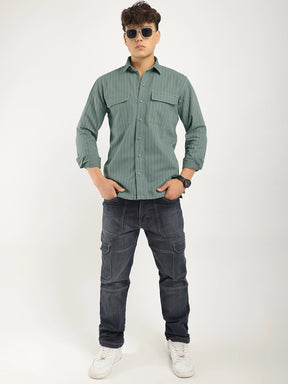 Denim Light Grey Full Sleeve Shirt