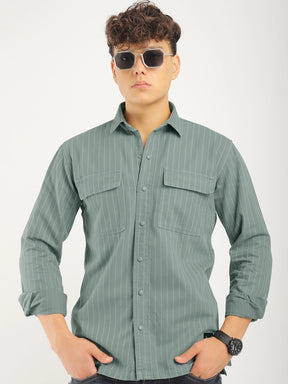 Denim Light Grey Full Sleeve Shirt