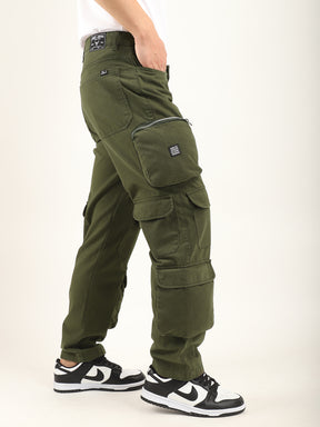 Boombox Olive Green Baggy fit Cargo