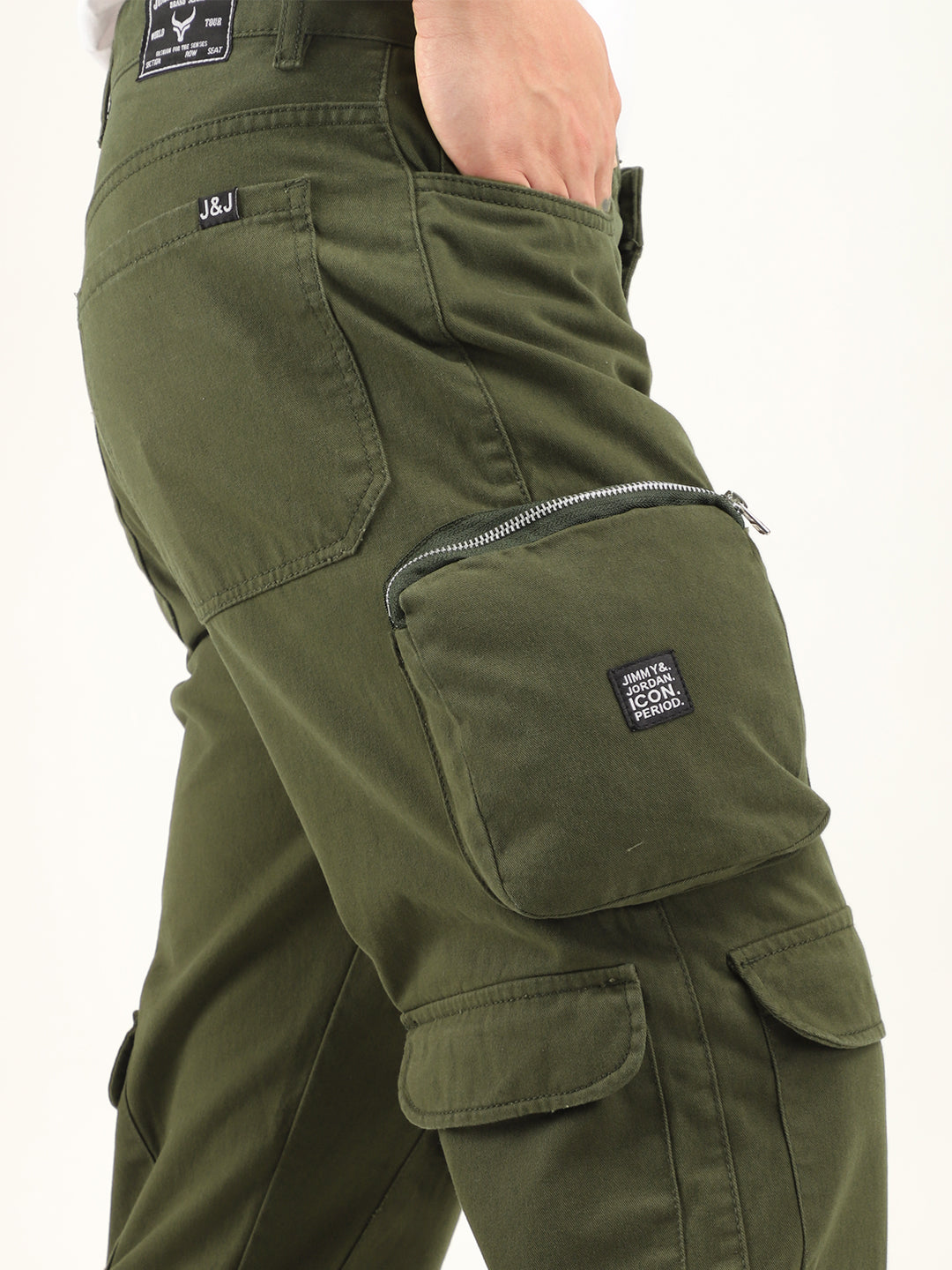 Boombox Olive Green Baggy fit Cargo