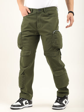 Boombox Olive Green Baggy fit Cargo