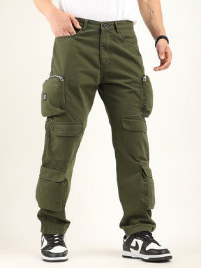 Boombox Olive Green Baggy fit Cargo