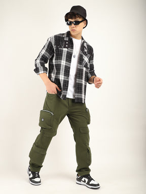 Boombox Olive Green Baggy fit Cargo