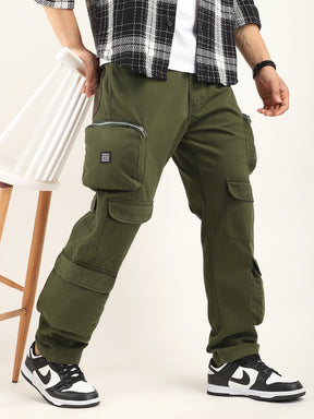 Boombox Olive Green Baggy fit Cargo