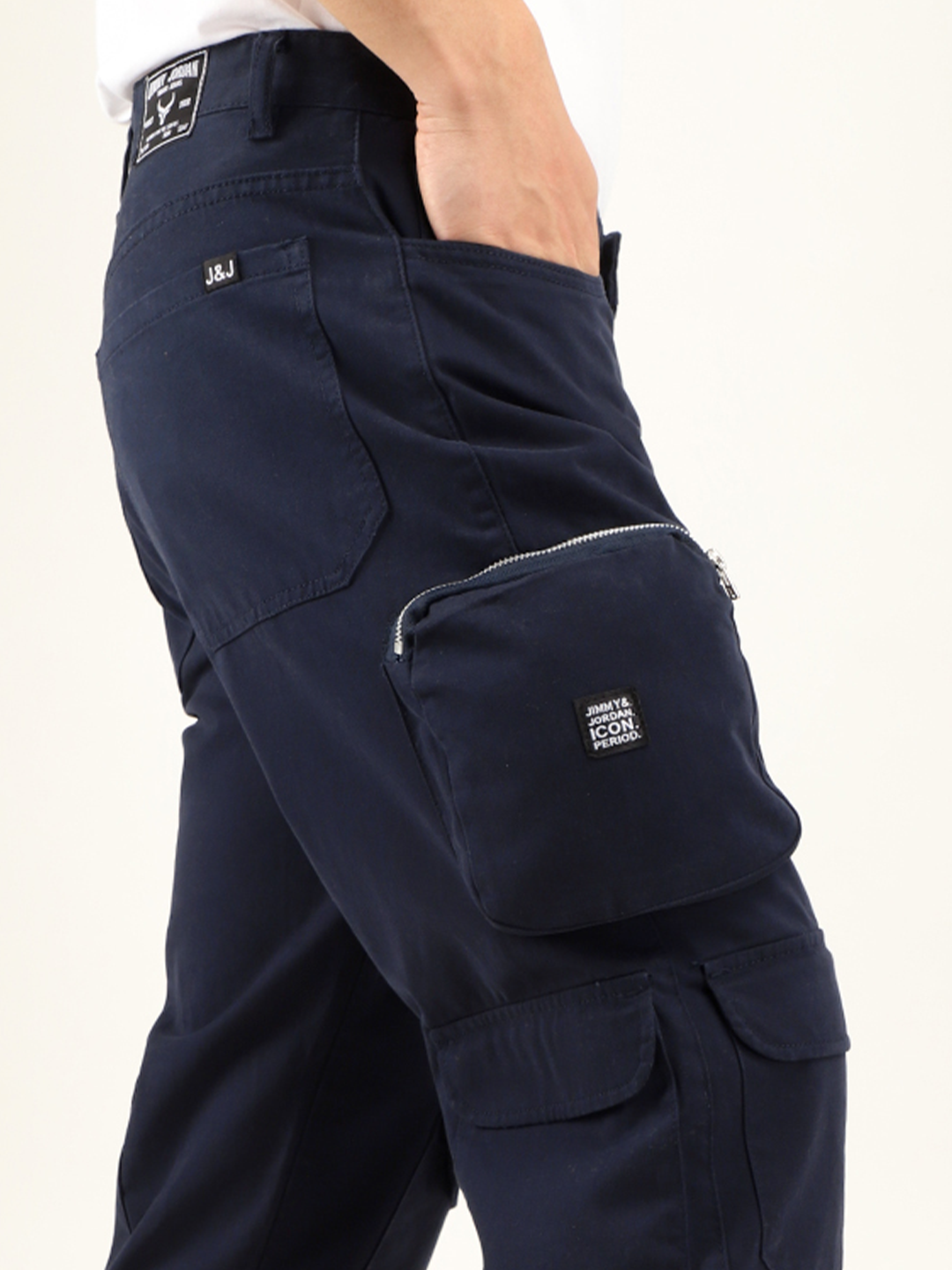 Boombox Navy Blue Cotton Cargo