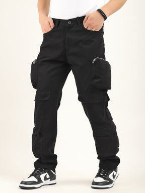 Boombox Black Cotton Cargo