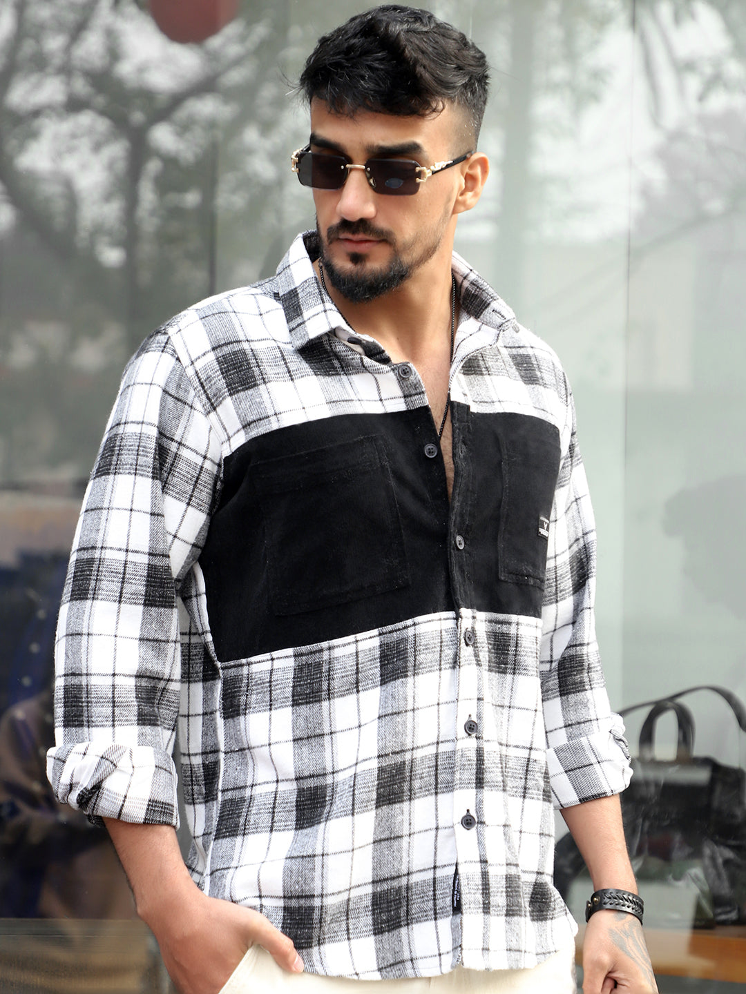 Thunderbird Black Check Full Sleeve Shirt