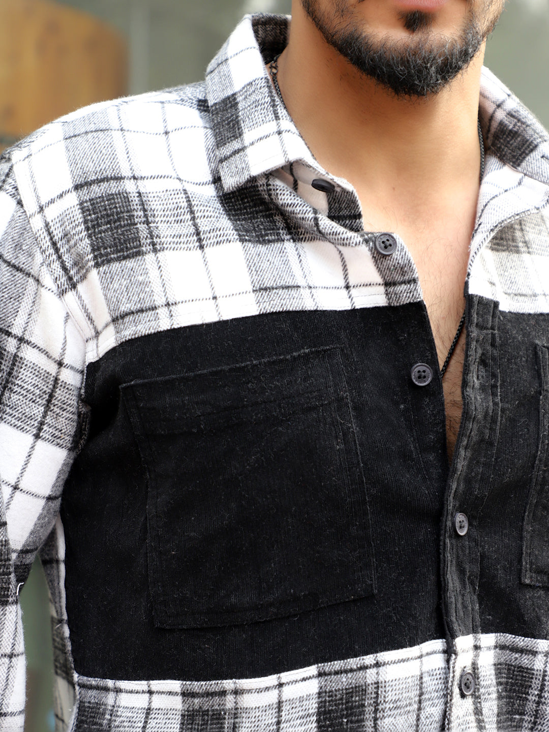 Thunderbird Black Check Full Sleeve Shirt