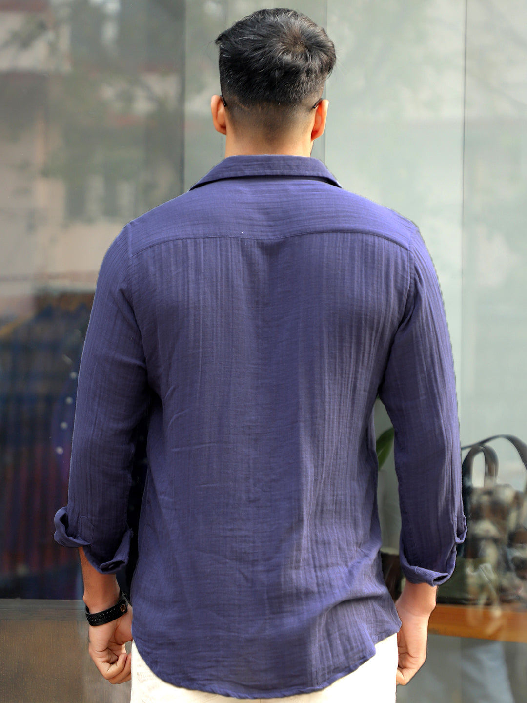 Vero Vibe Lucas Double Clothe Yale Blue Shirt