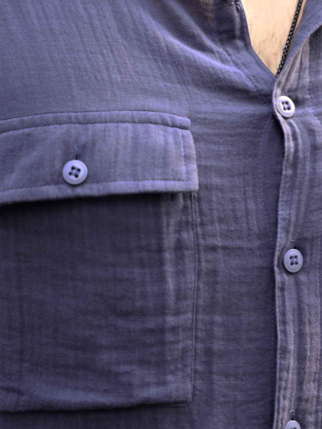 Vero Vibe Lucas Double Clothe Yale Blue Shirt