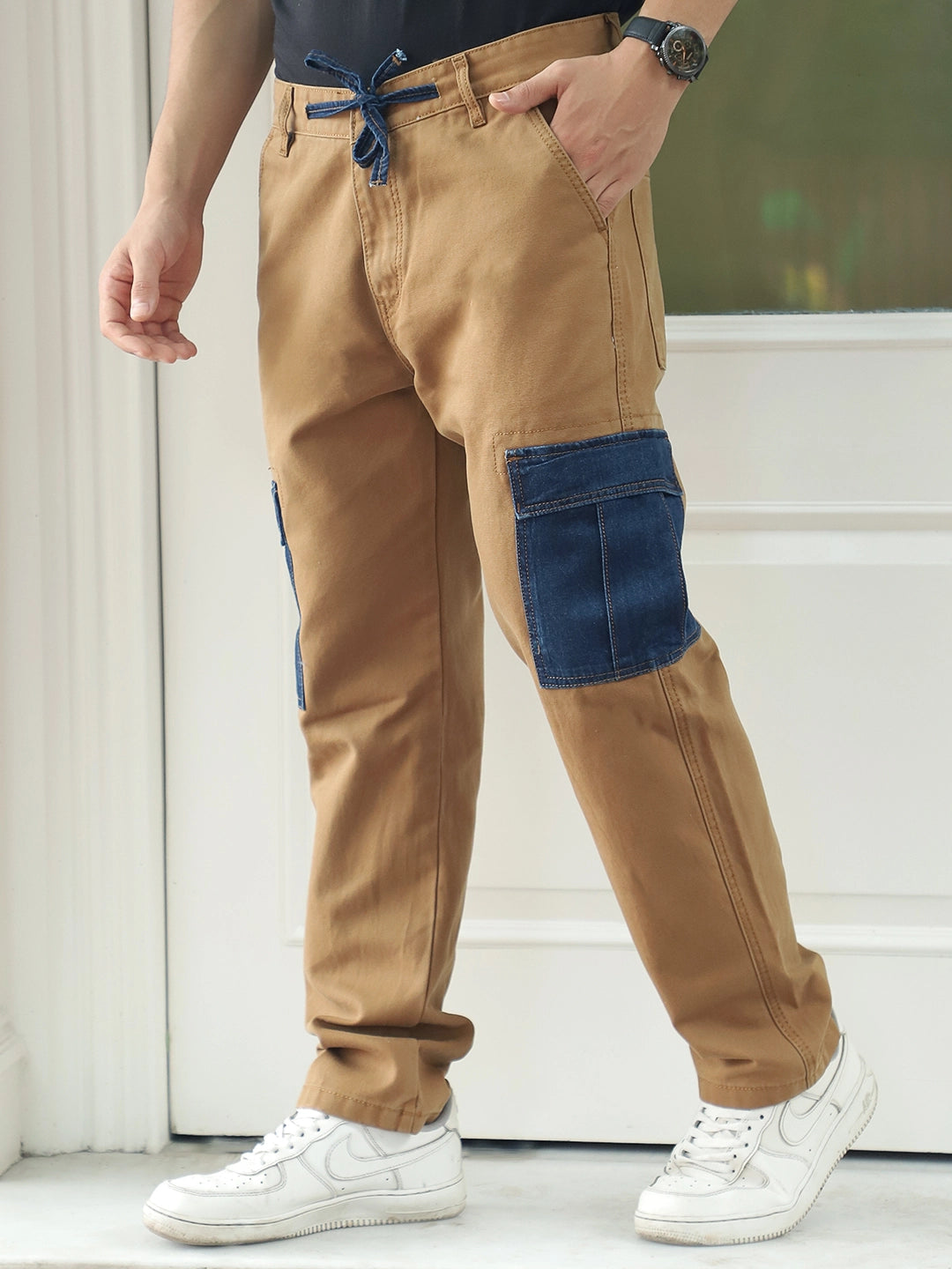 Toughcraft Caramel Brown Denim Cargo
