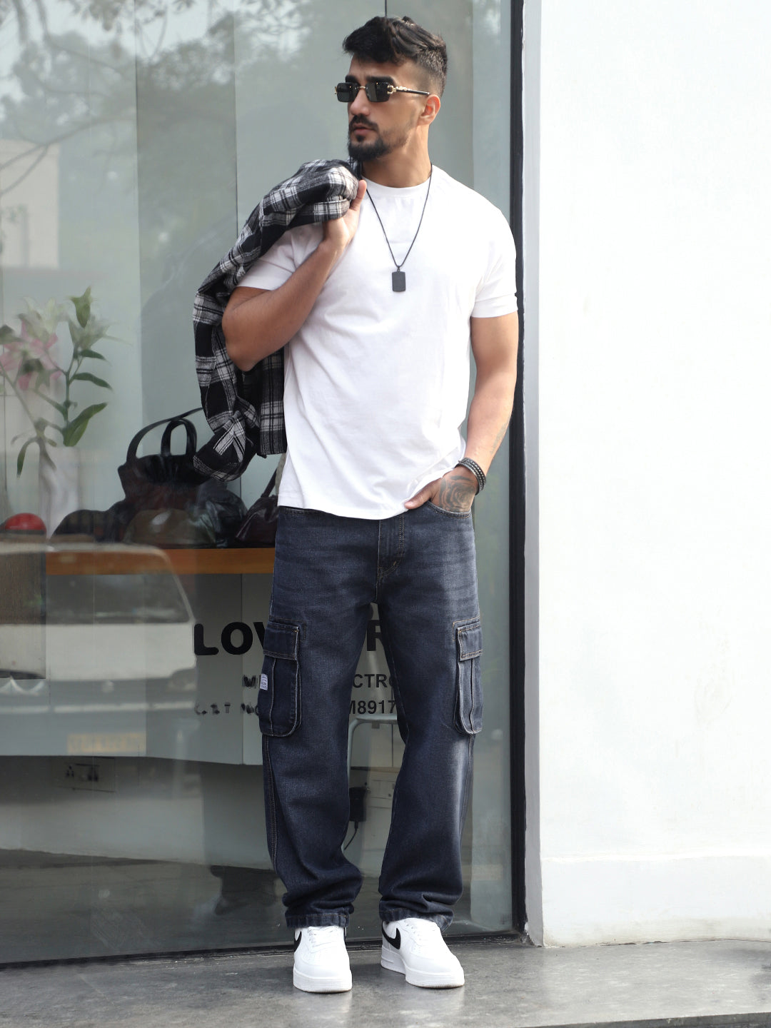 Driftwood Midnight Dark Blue Denim Cargo